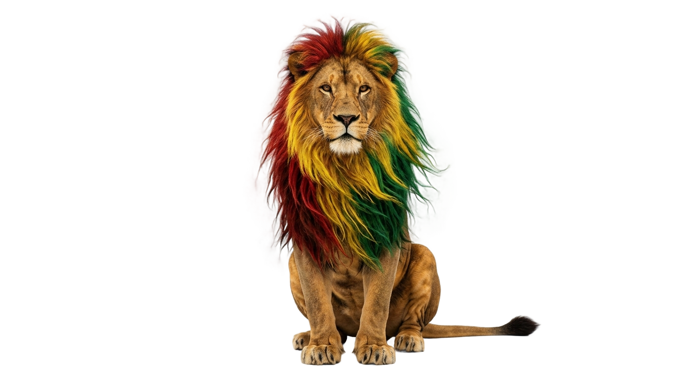 rasta lion png PNG transparent background