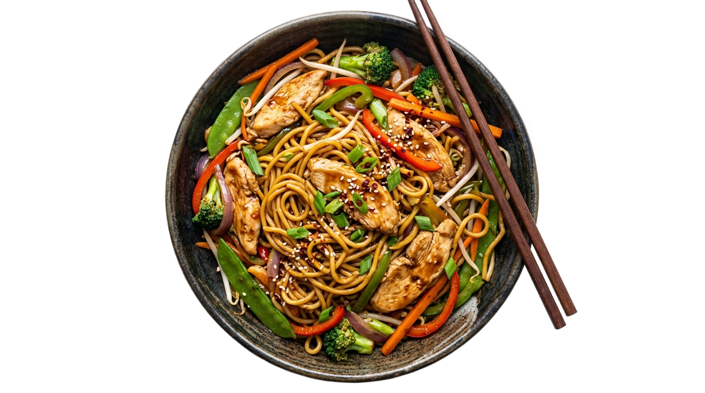 chicken chow mein png PNG transparent background