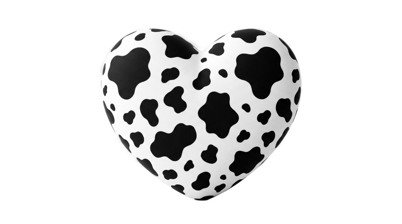 cow print heart png PNG transparent background