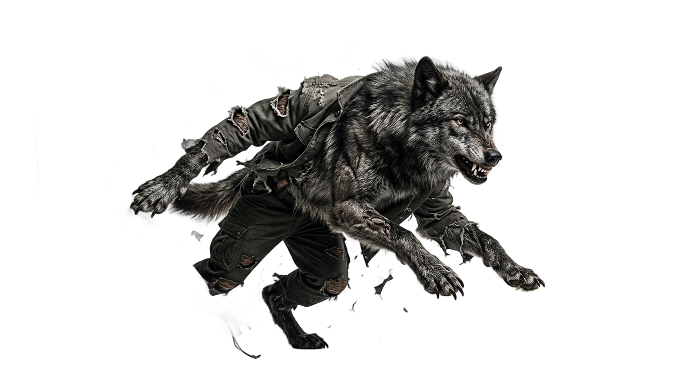 wolf ripping shirt meme png PNG transparent background