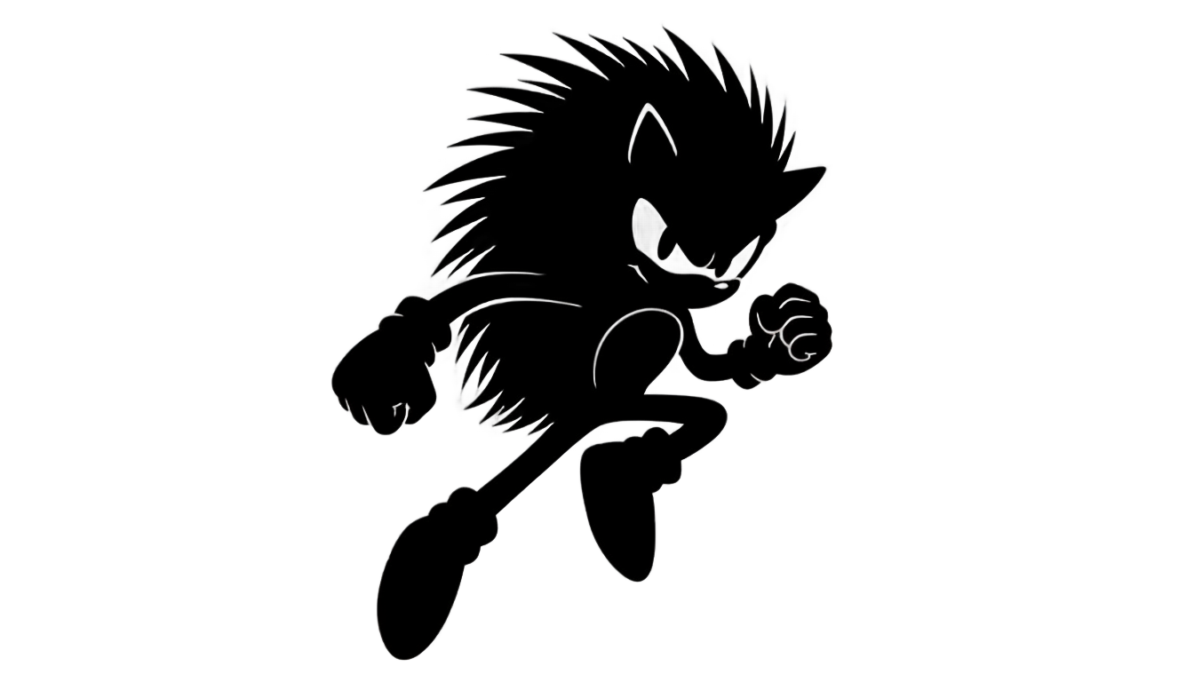 shadow the hedgehog silhouette png PNG transparent background
