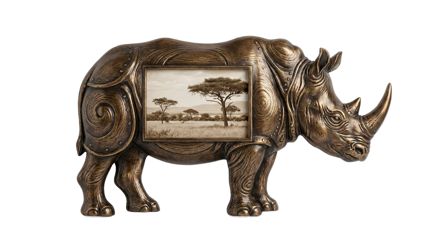 rhino picture frame png PNG transparent background