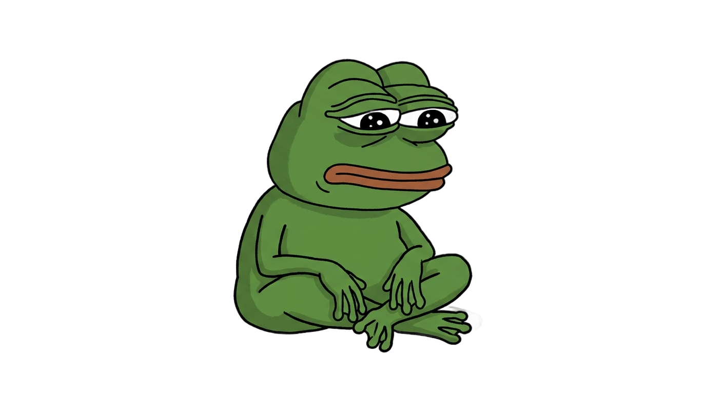 sad frog meme png PNG transparent background