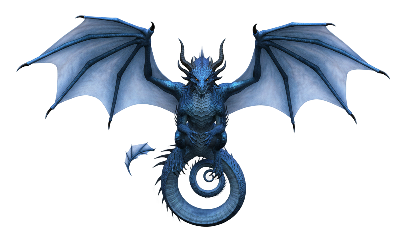 blue dragon png PNG transparent background