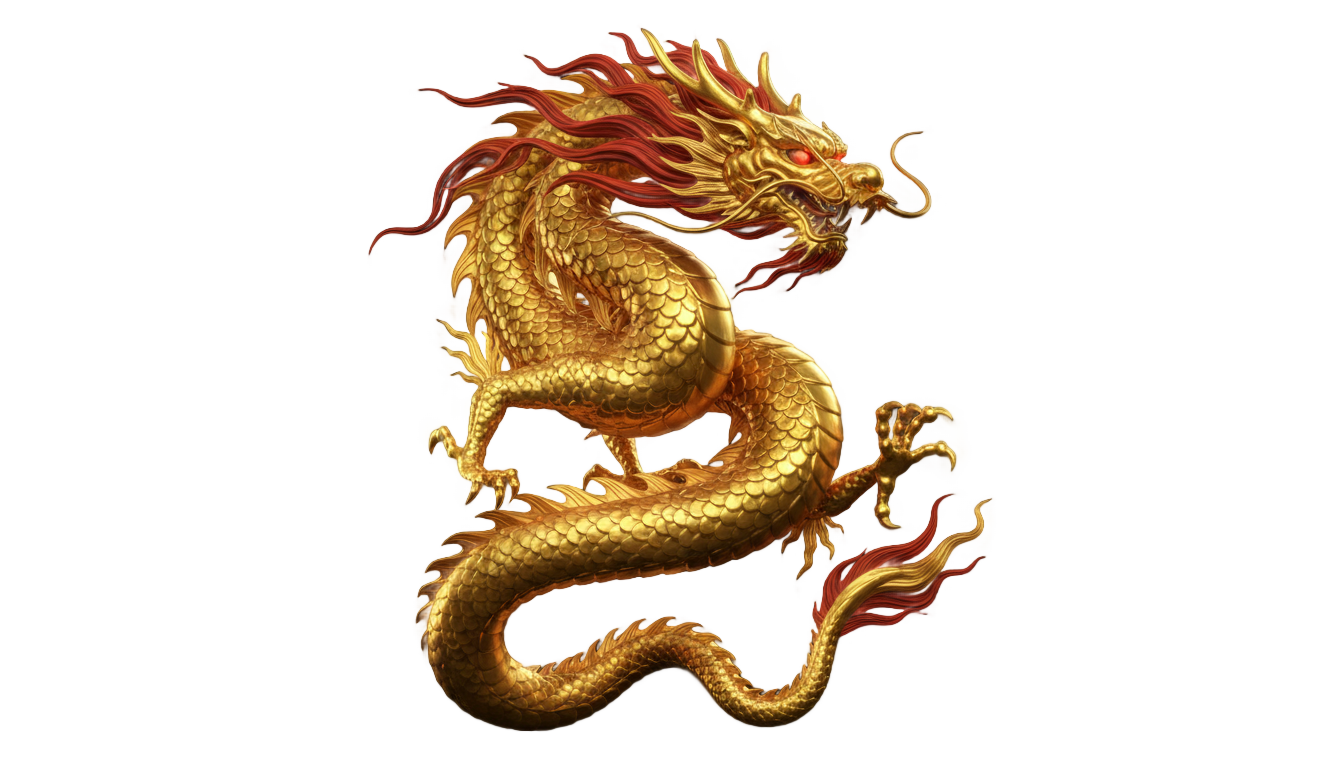 gold dragon png PNG transparent background