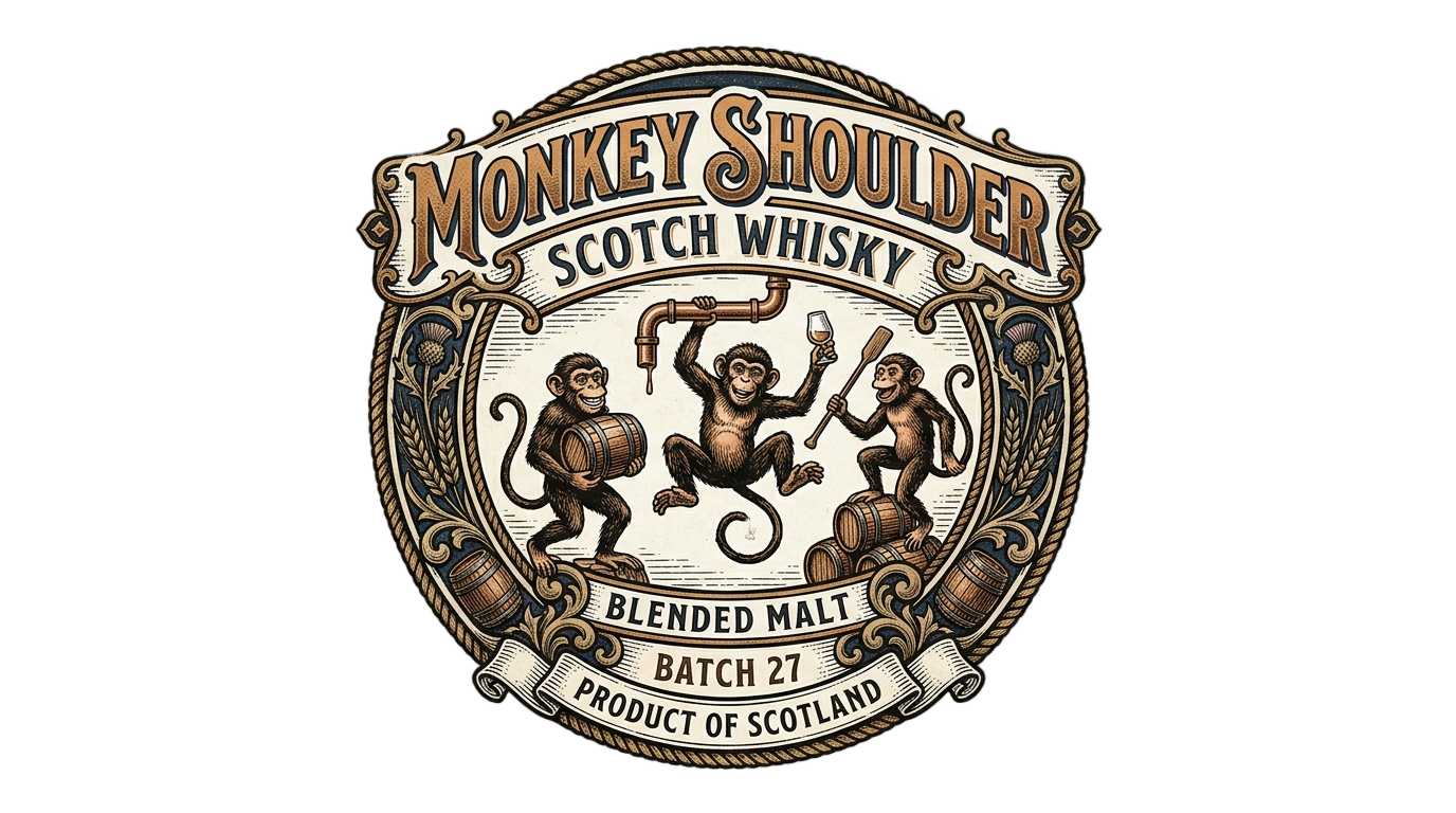 monkey shoulder logo png PNG transparent background