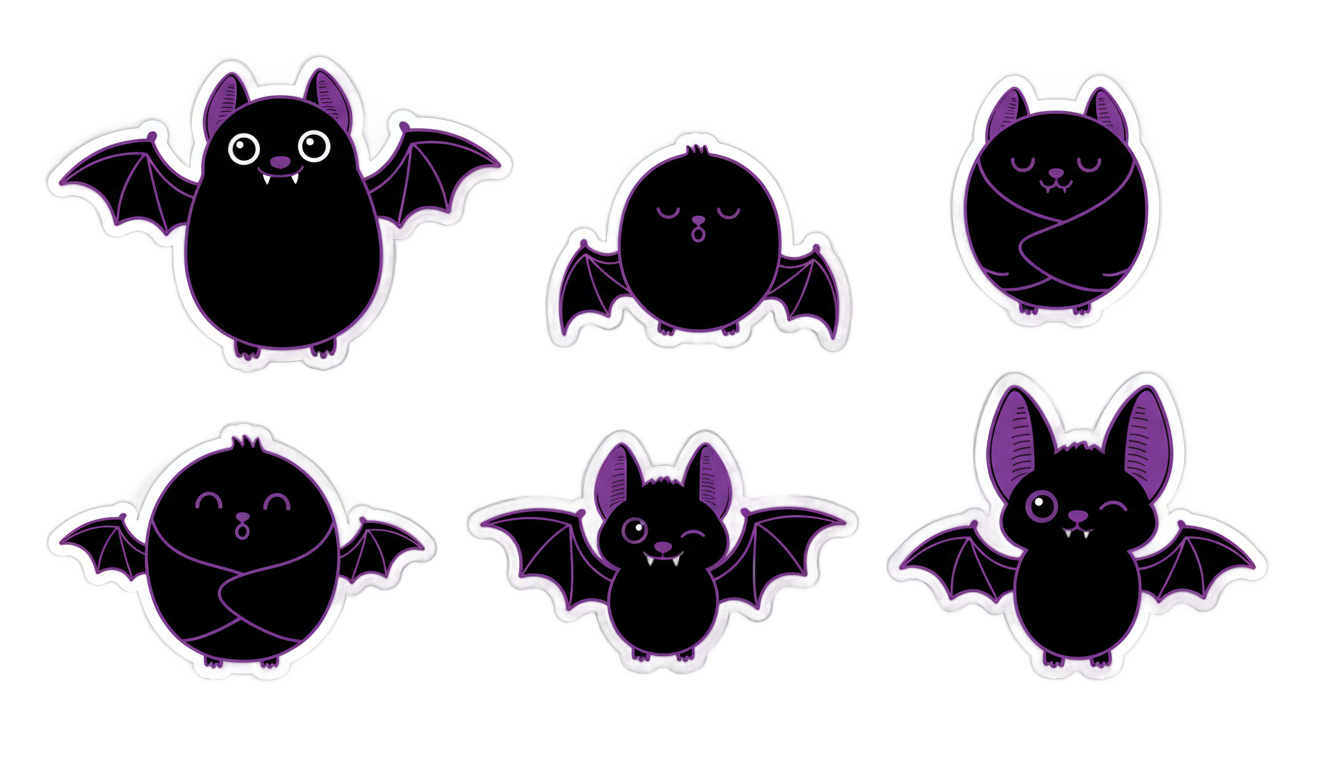 bat stickers png PNG transparent background
