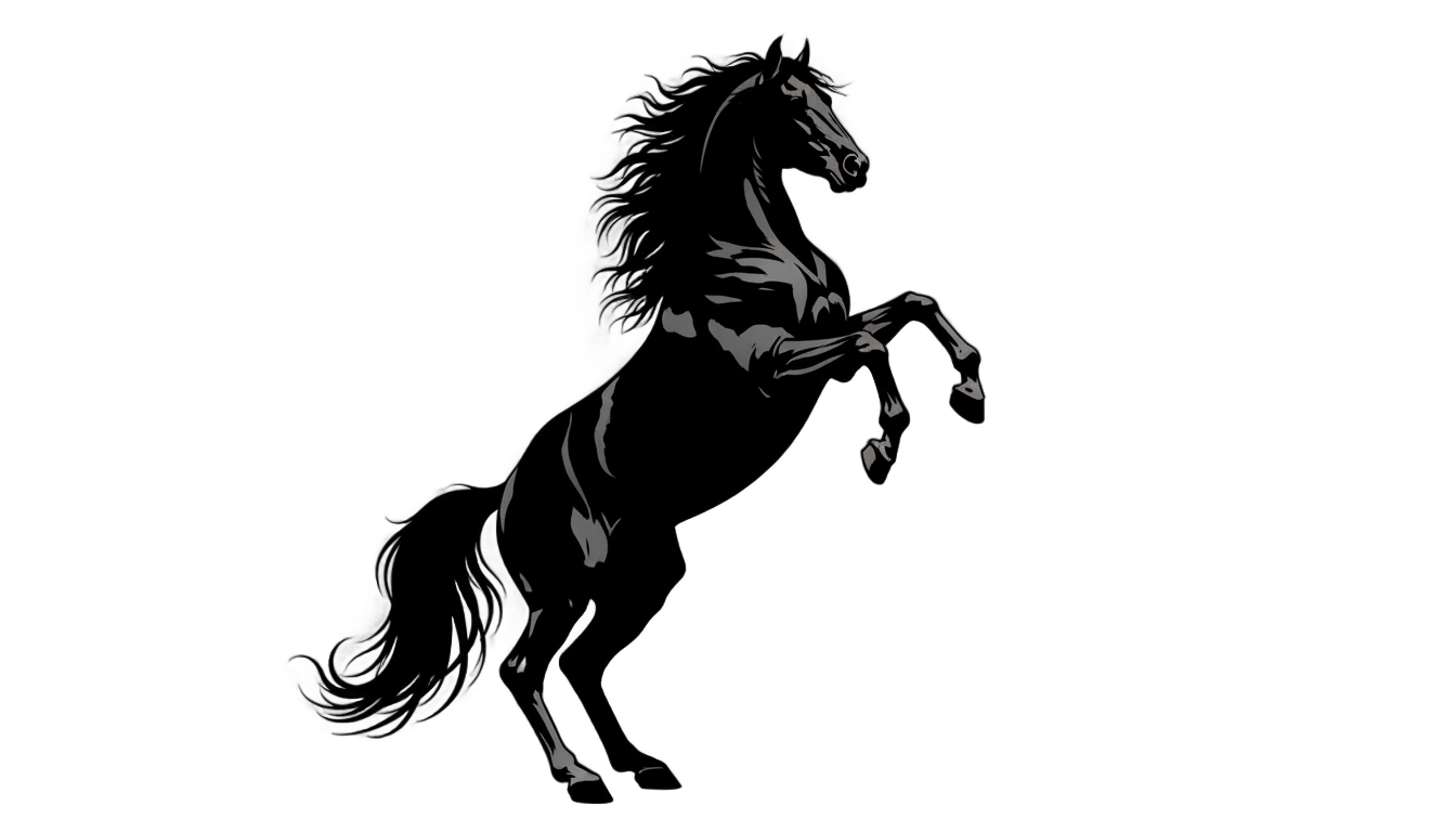 rearing horse silhouette png PNG transparent background