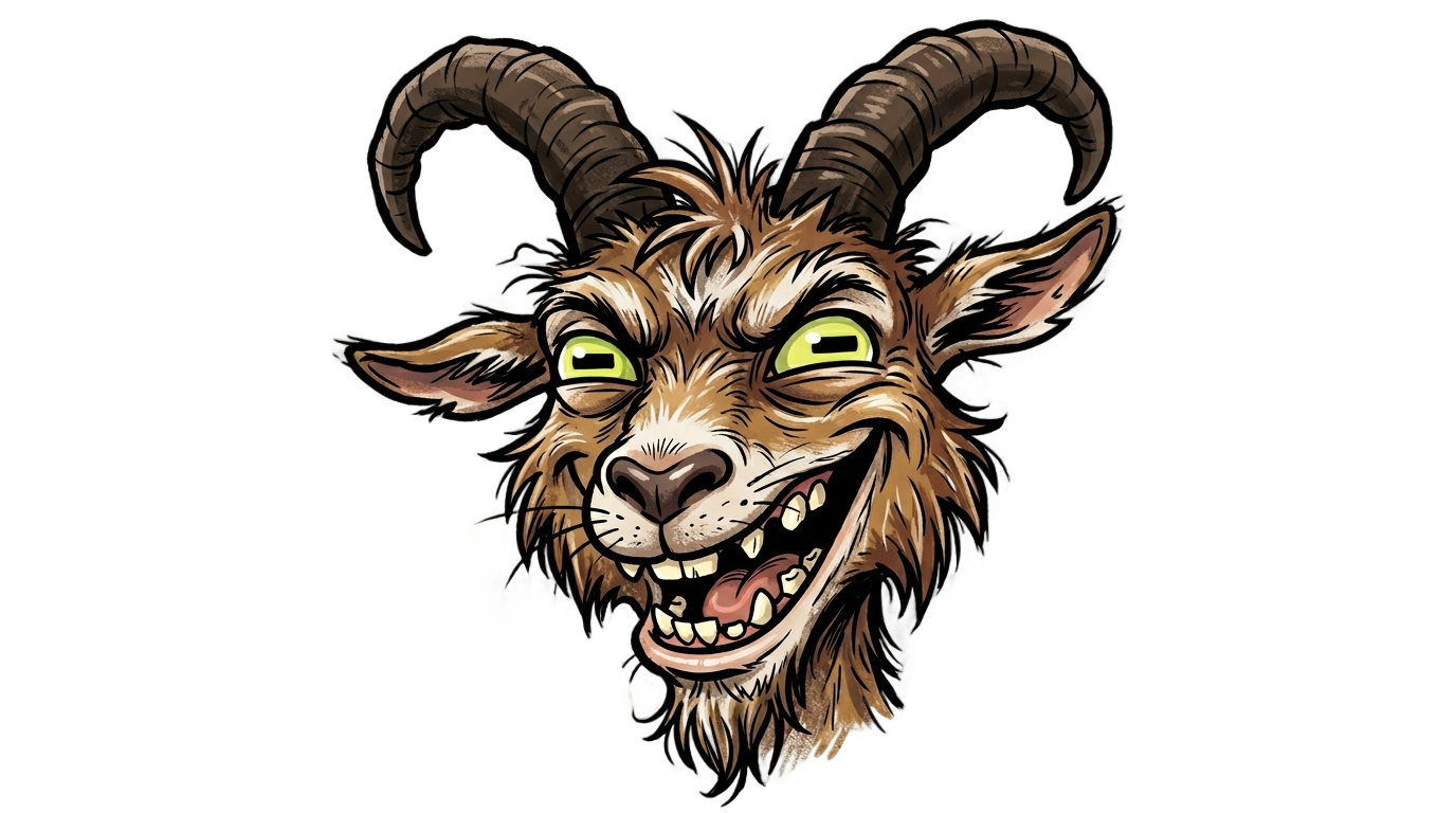 goat troll face png PNG transparent background