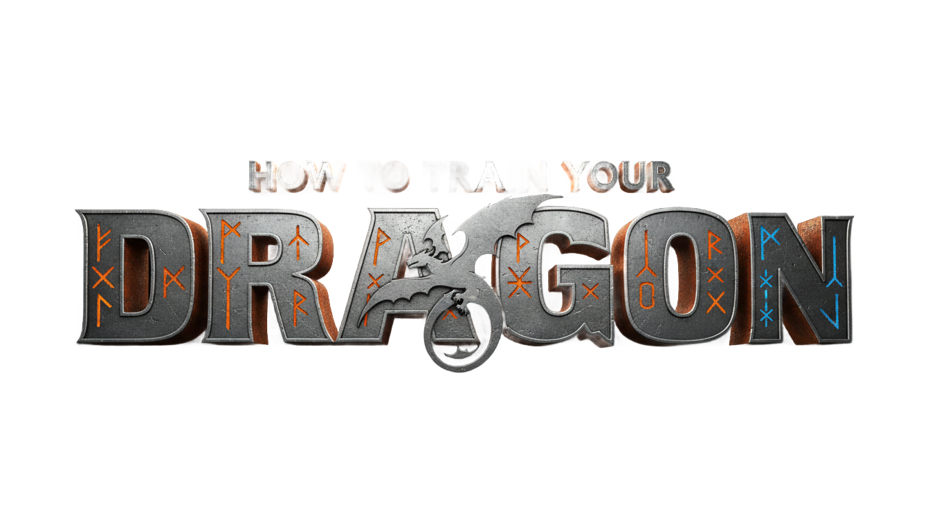 how to train your dragon live action logo png PNG transparent background