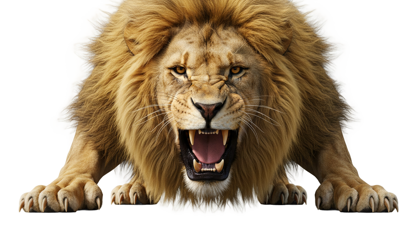 angry lion png PNG transparent background
