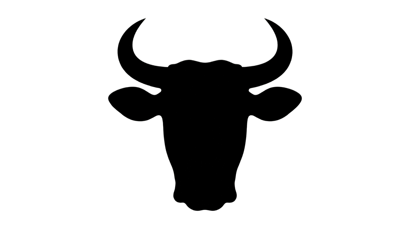 cow head silhouette png PNG transparent background