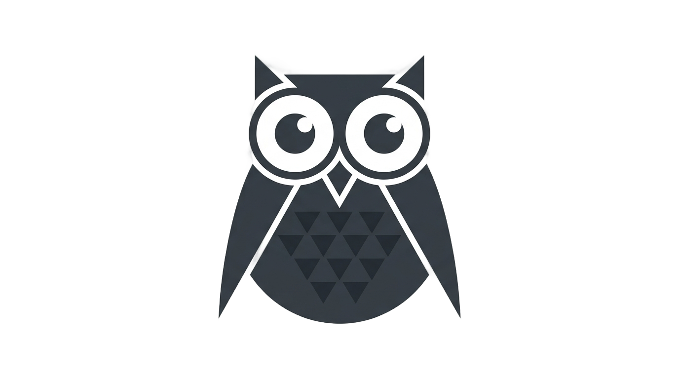 minimalist owl logo png PNG transparent background