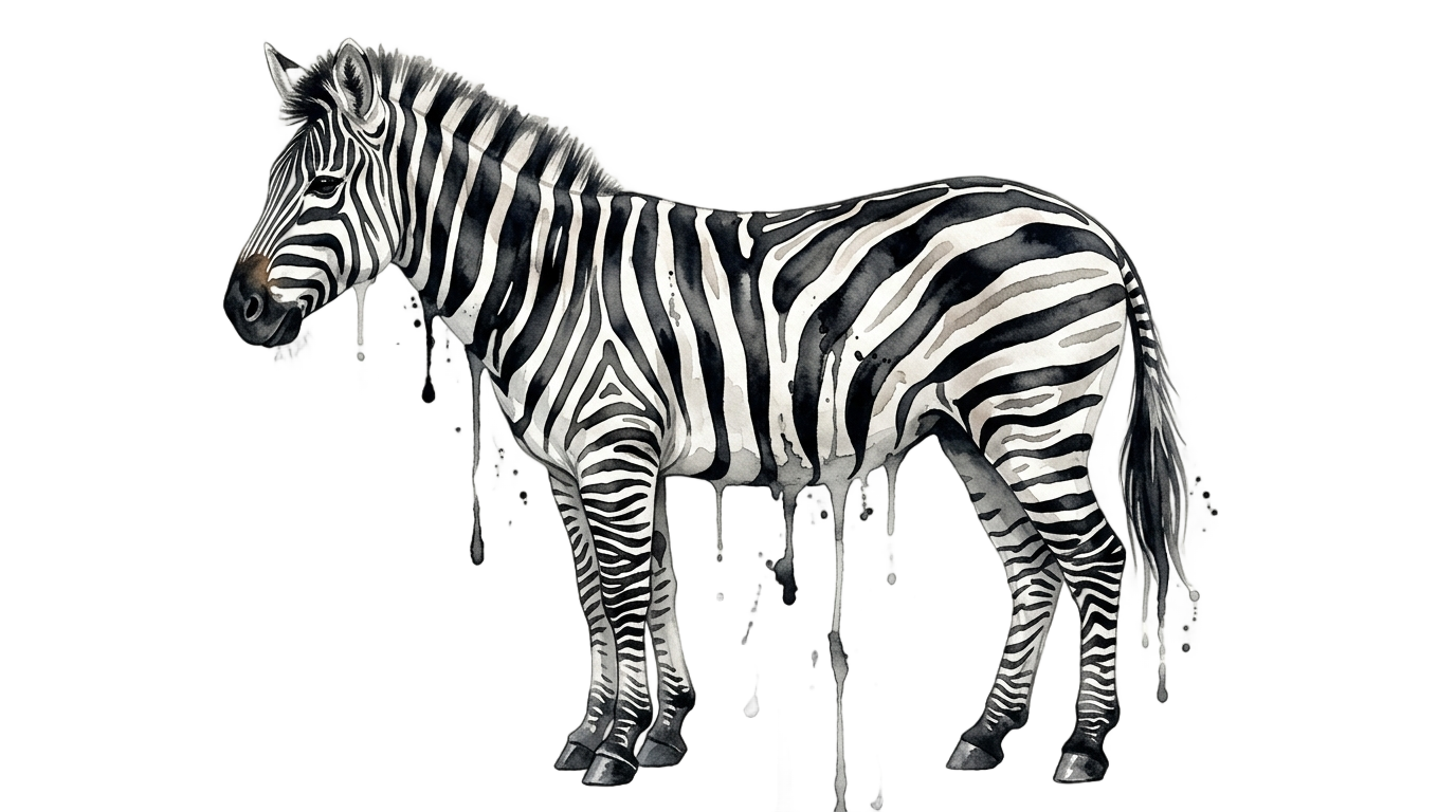 zebra safari aquarela png PNG transparent background