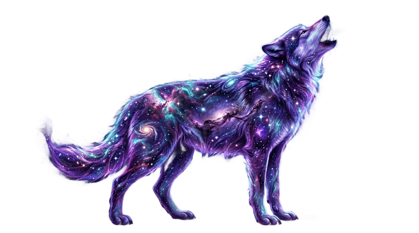 galaxy wolf png PNG transparent background