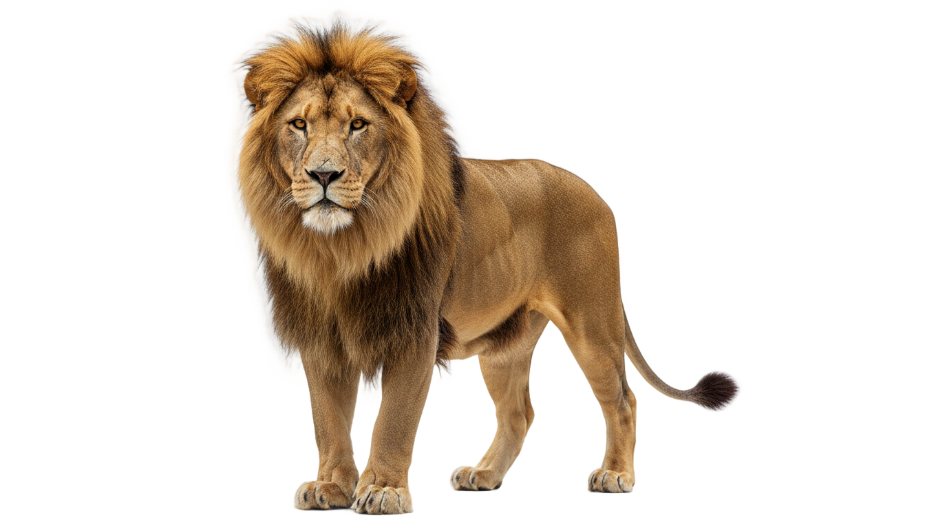lion standing png PNG transparent background