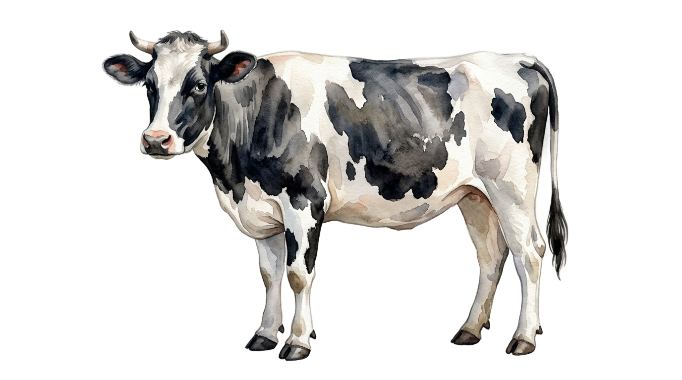 watercolor cow png PNG transparent background
