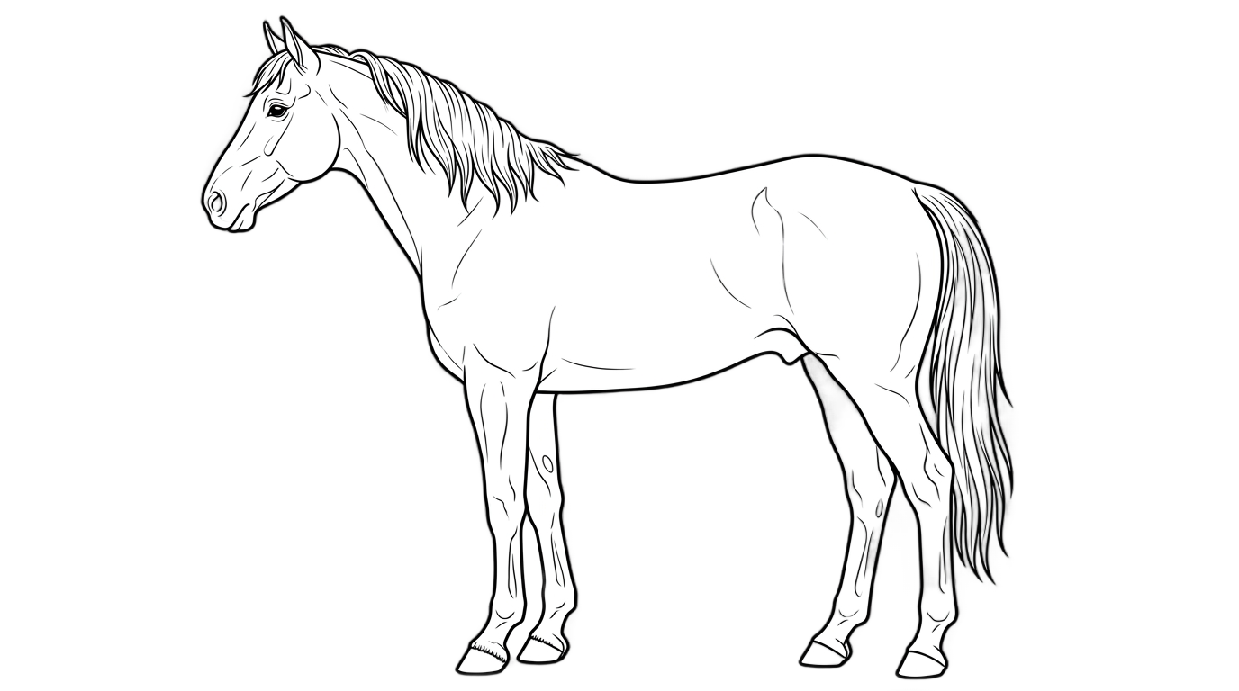 horse lineart png PNG transparent background