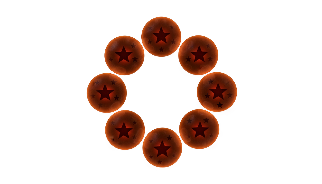 seven dragon balls png PNG transparent background
