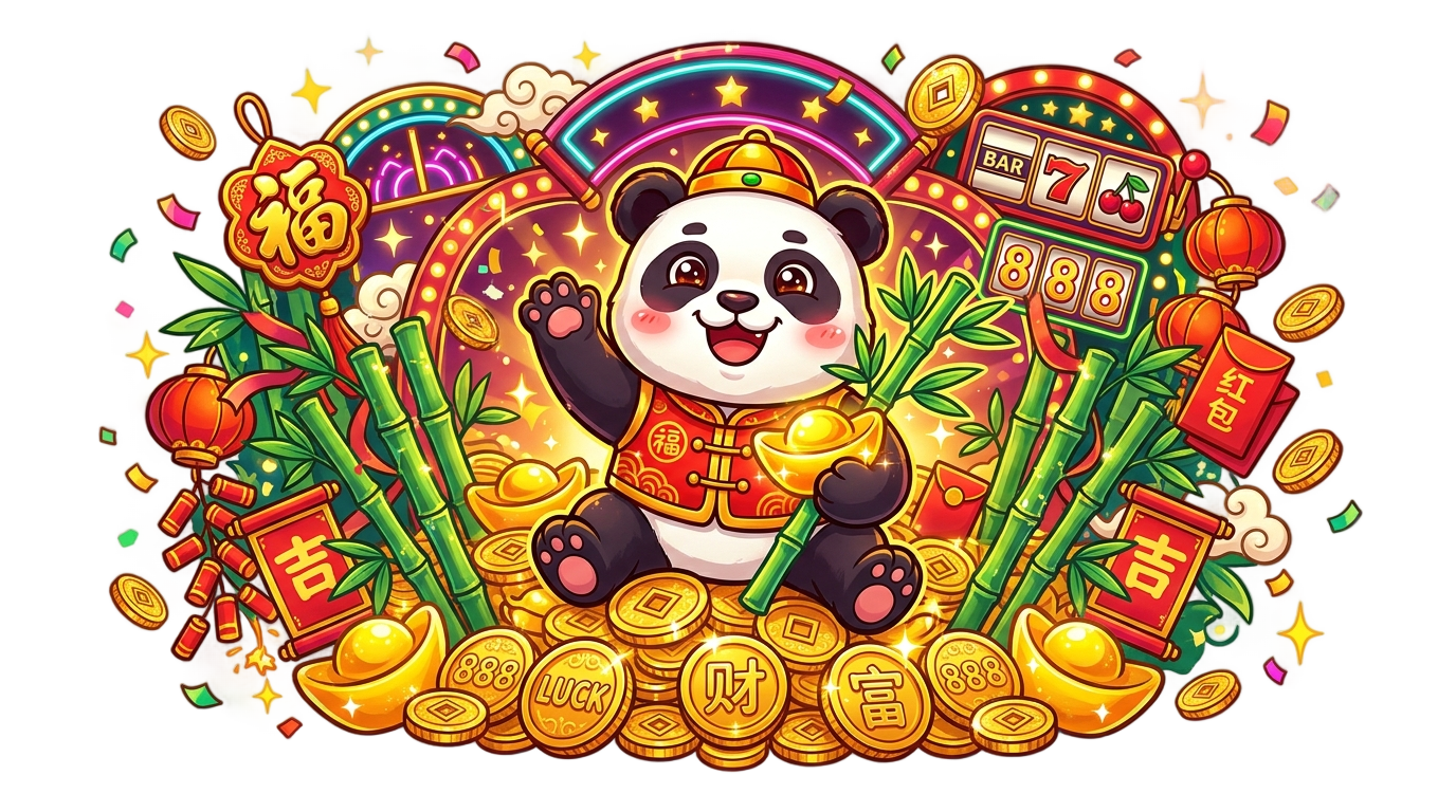 fortune panda slot png PNG transparent background