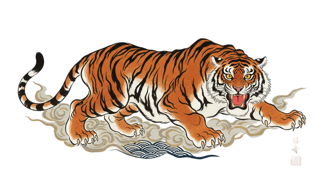 japanese tiger png PNG transparent background
