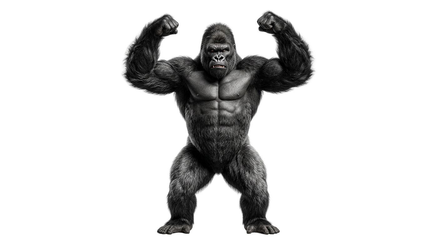 gorilla energy png PNG transparent background