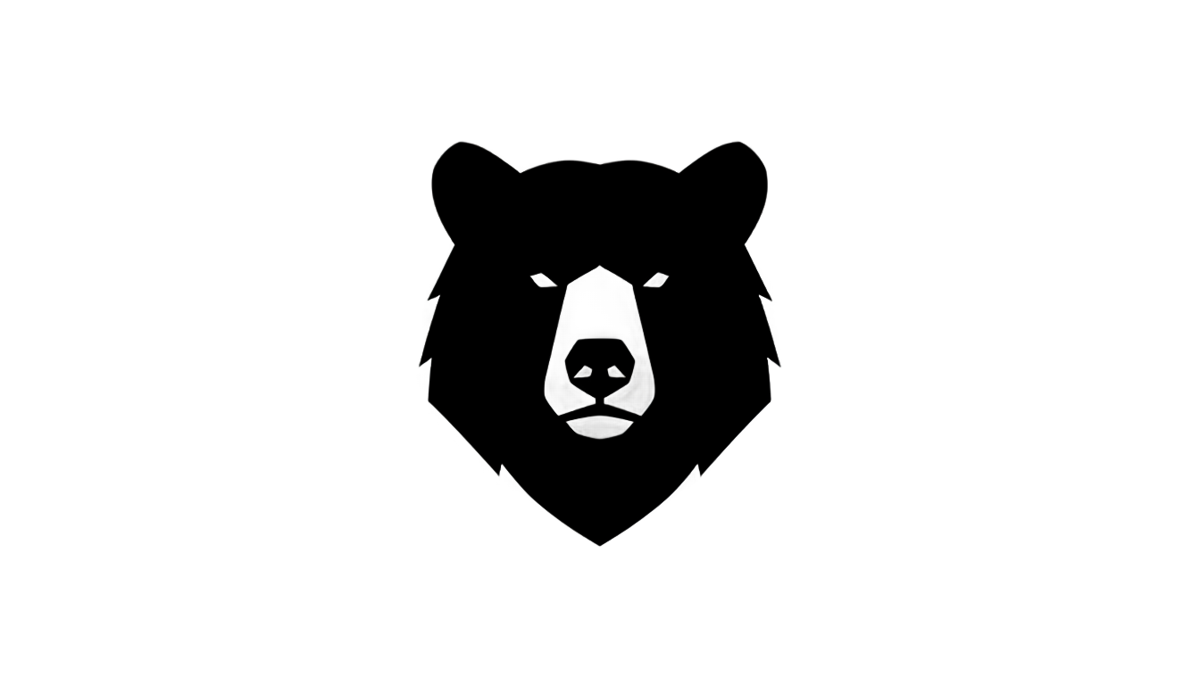 black bear logo png PNG transparent background