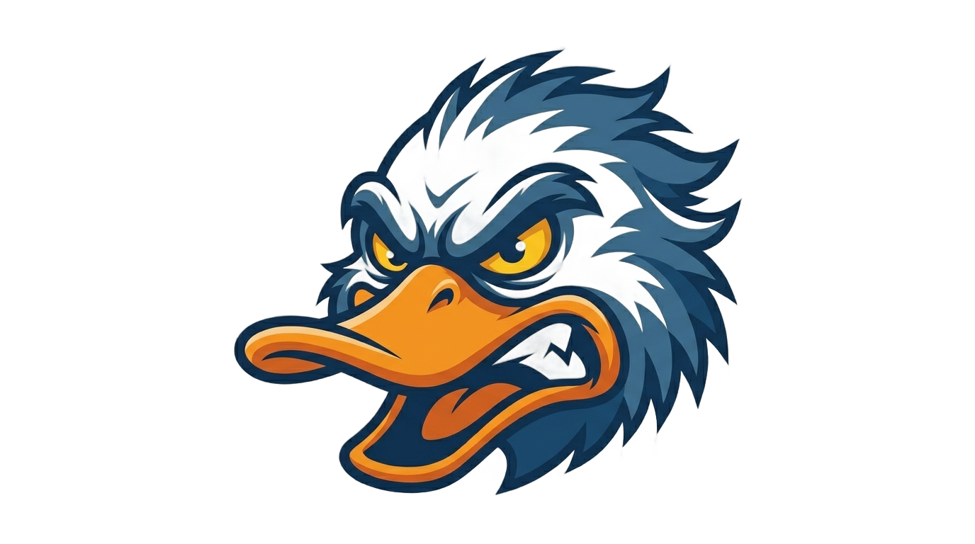angry duck logo png PNG transparent background