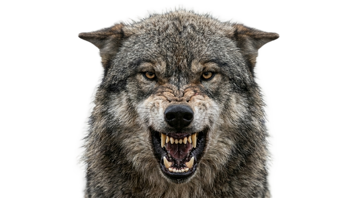 angry wolf head png PNG transparent background
