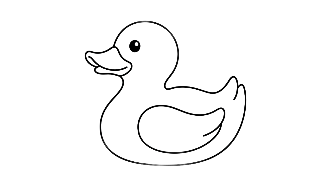 rubber duck outline png PNG transparent background