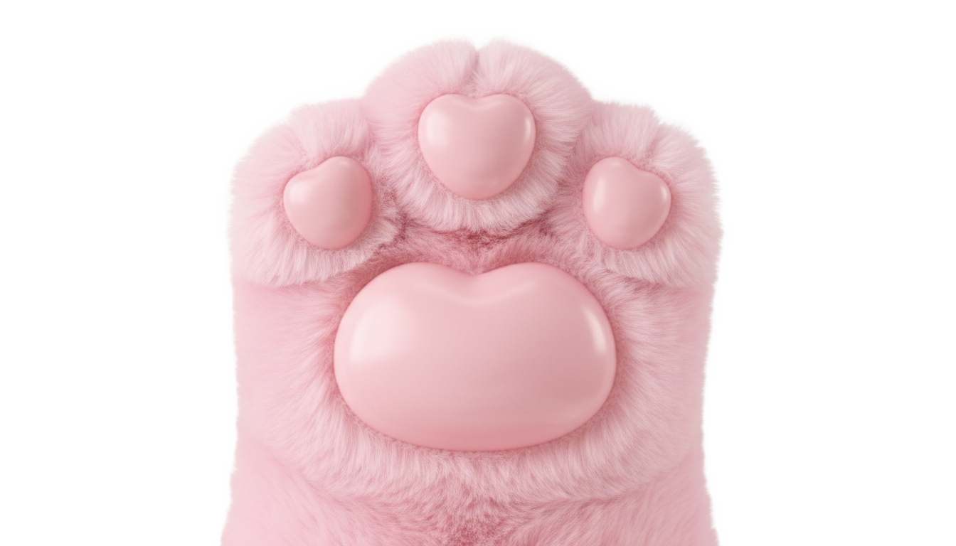 kawaii cat paw png PNG transparent background