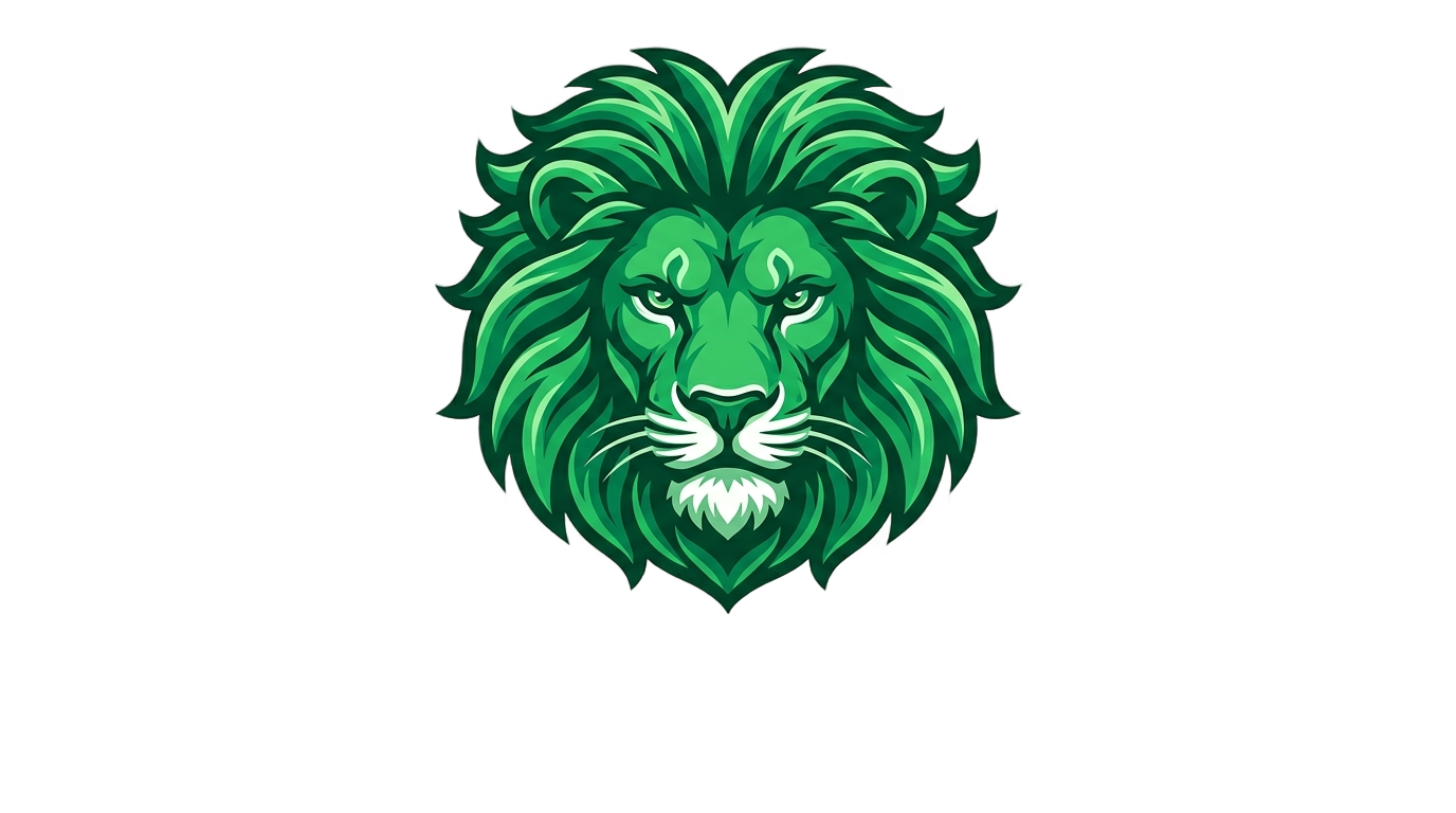 green lion logo png PNG transparent background