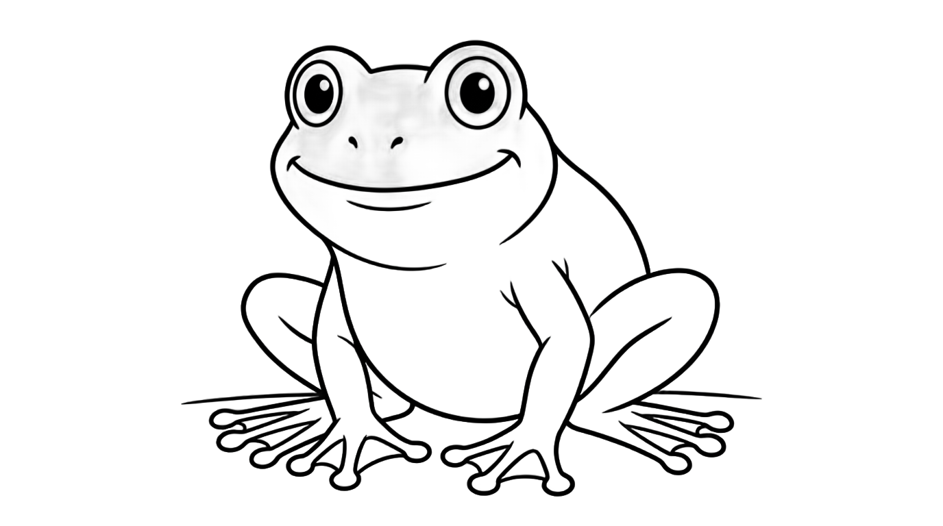 frog clipart black and white png PNG transparent background