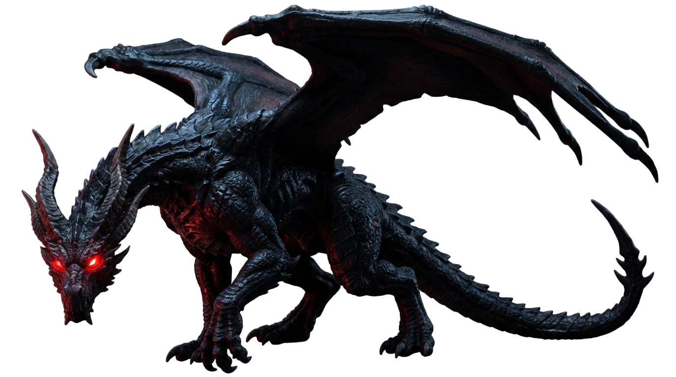 red eyes black dragon png PNG transparent background
