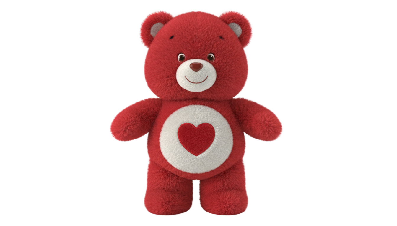 red care bear png PNG transparent background
