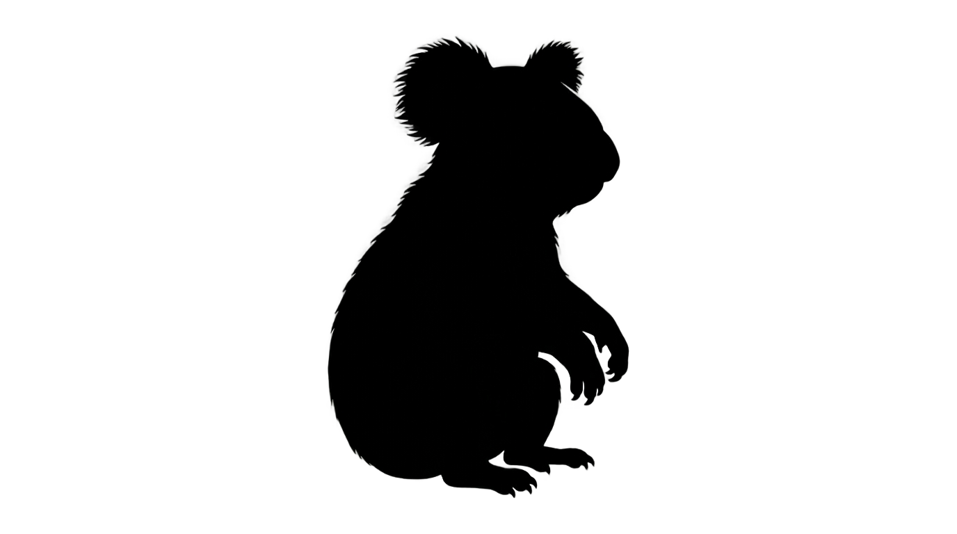 koala silhouette png PNG transparent background