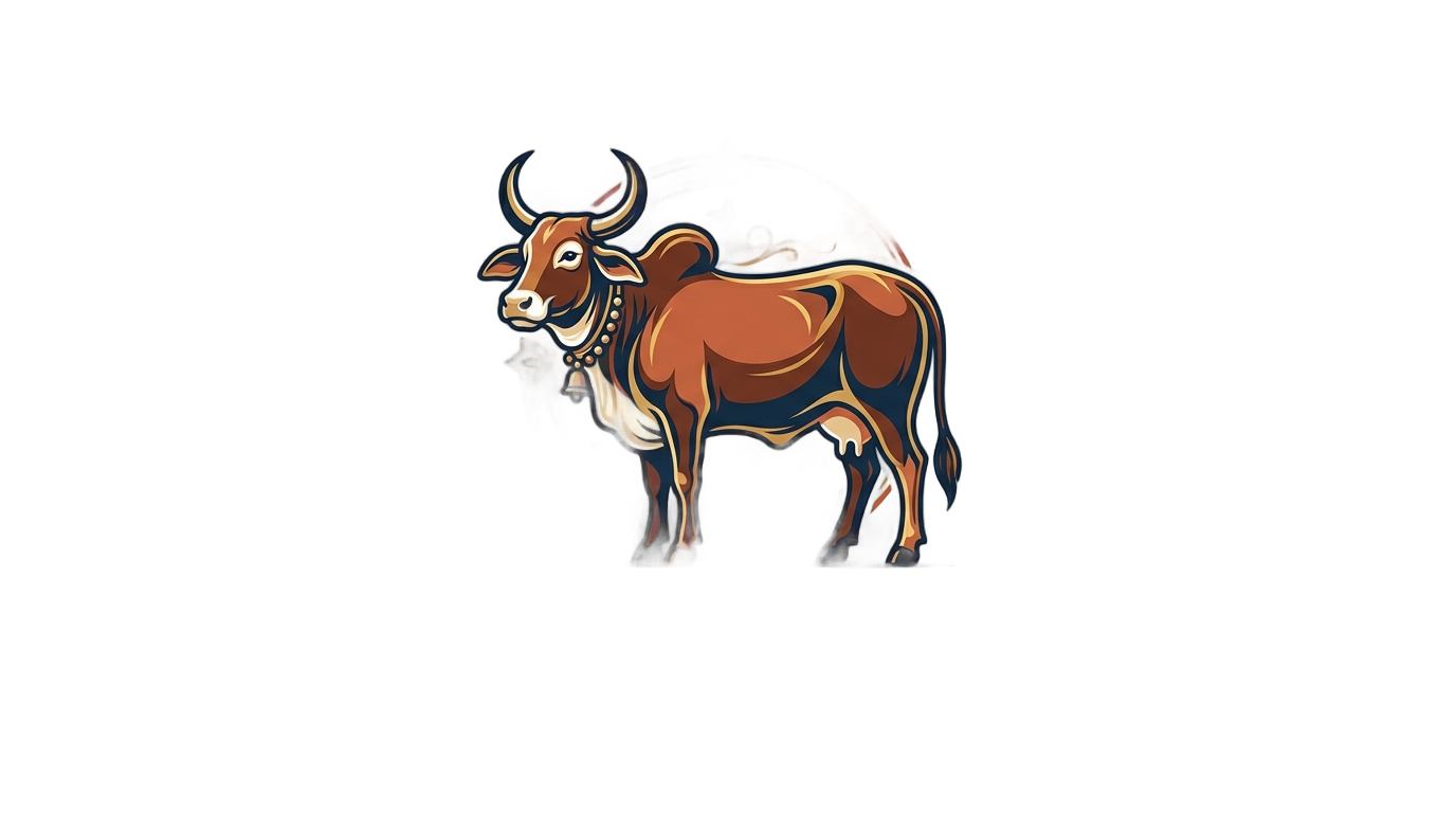 desi cow logo png PNG transparent background