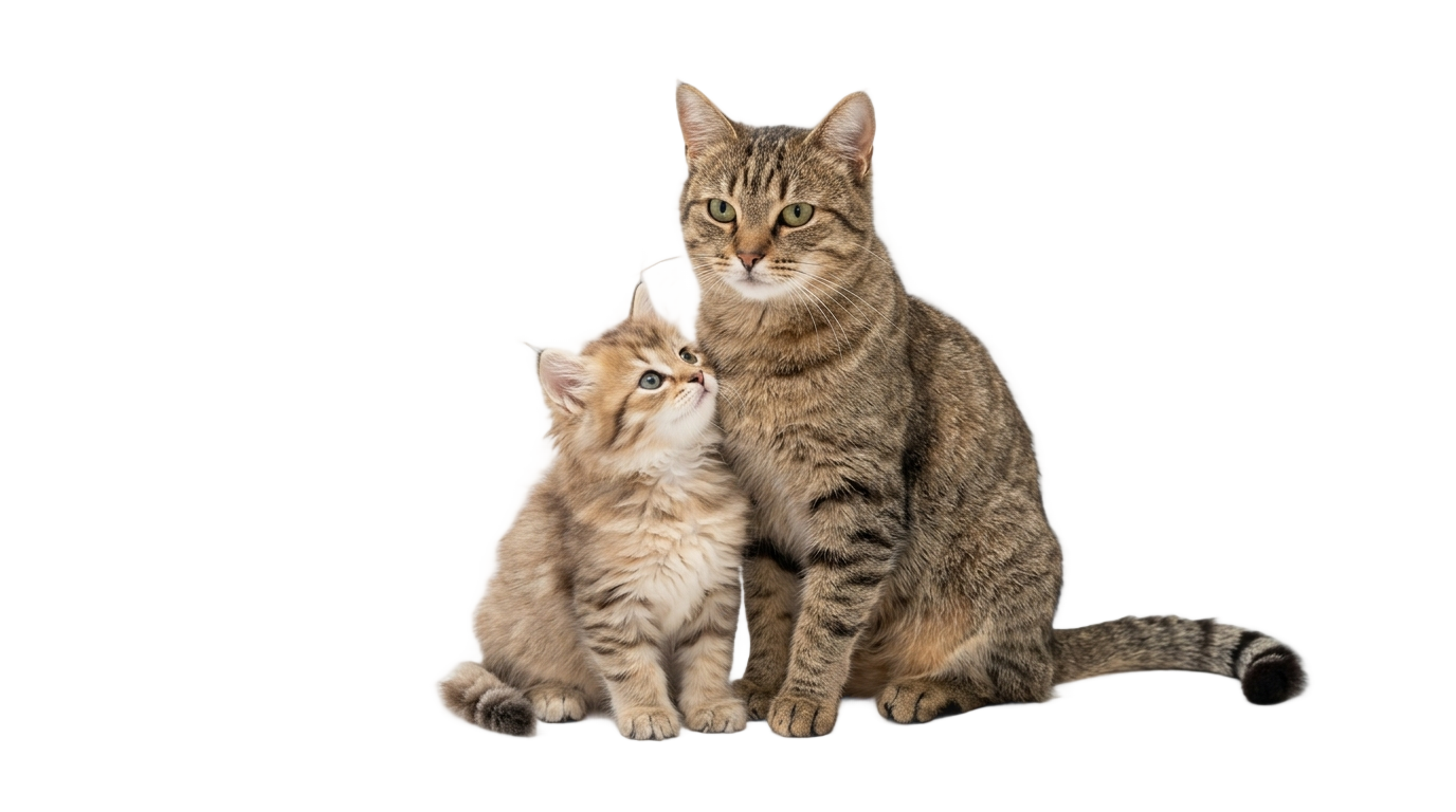 cat and kitten png PNG transparent background