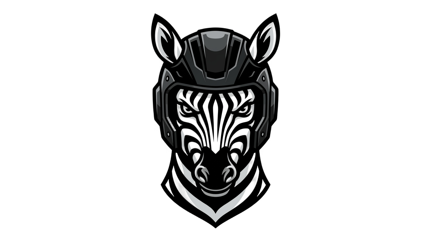 zebra helmet logo png PNG transparent background