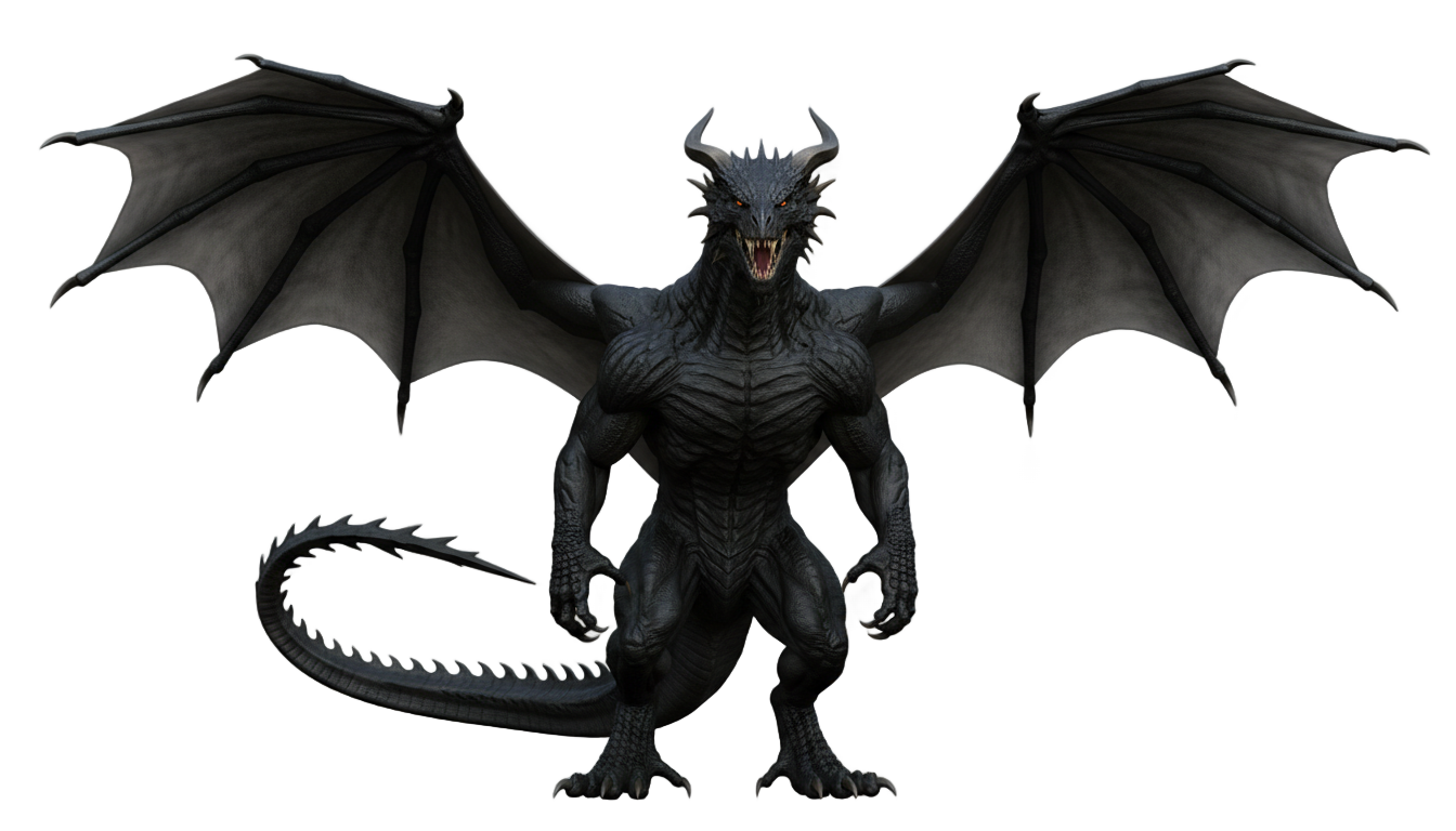 black dragon png PNG transparent background