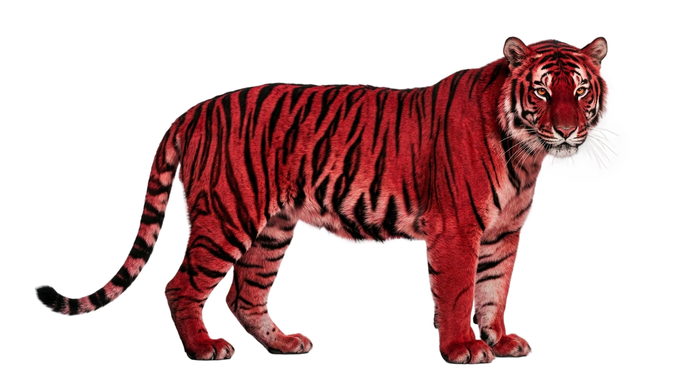 red tiger png PNG transparent background
