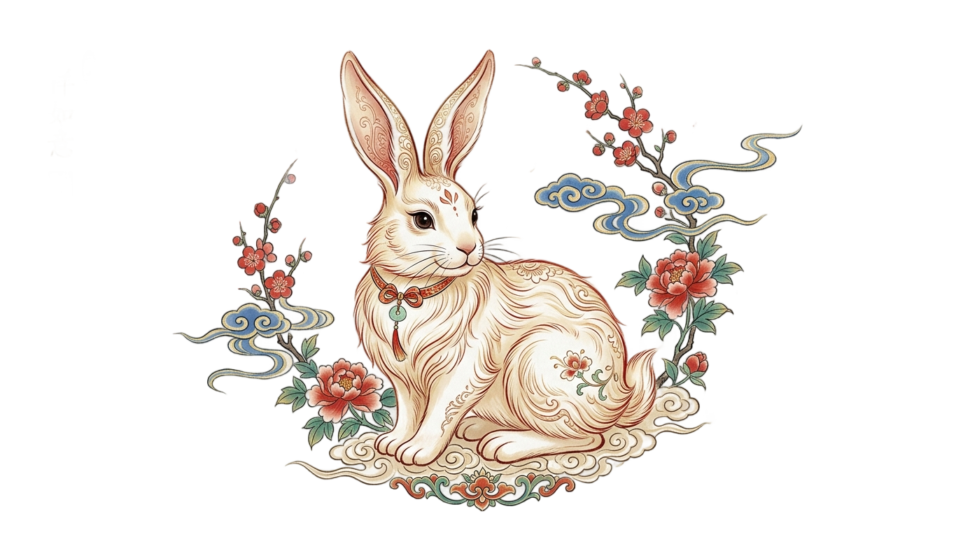 rabbit chinese zodiac png PNG transparent background