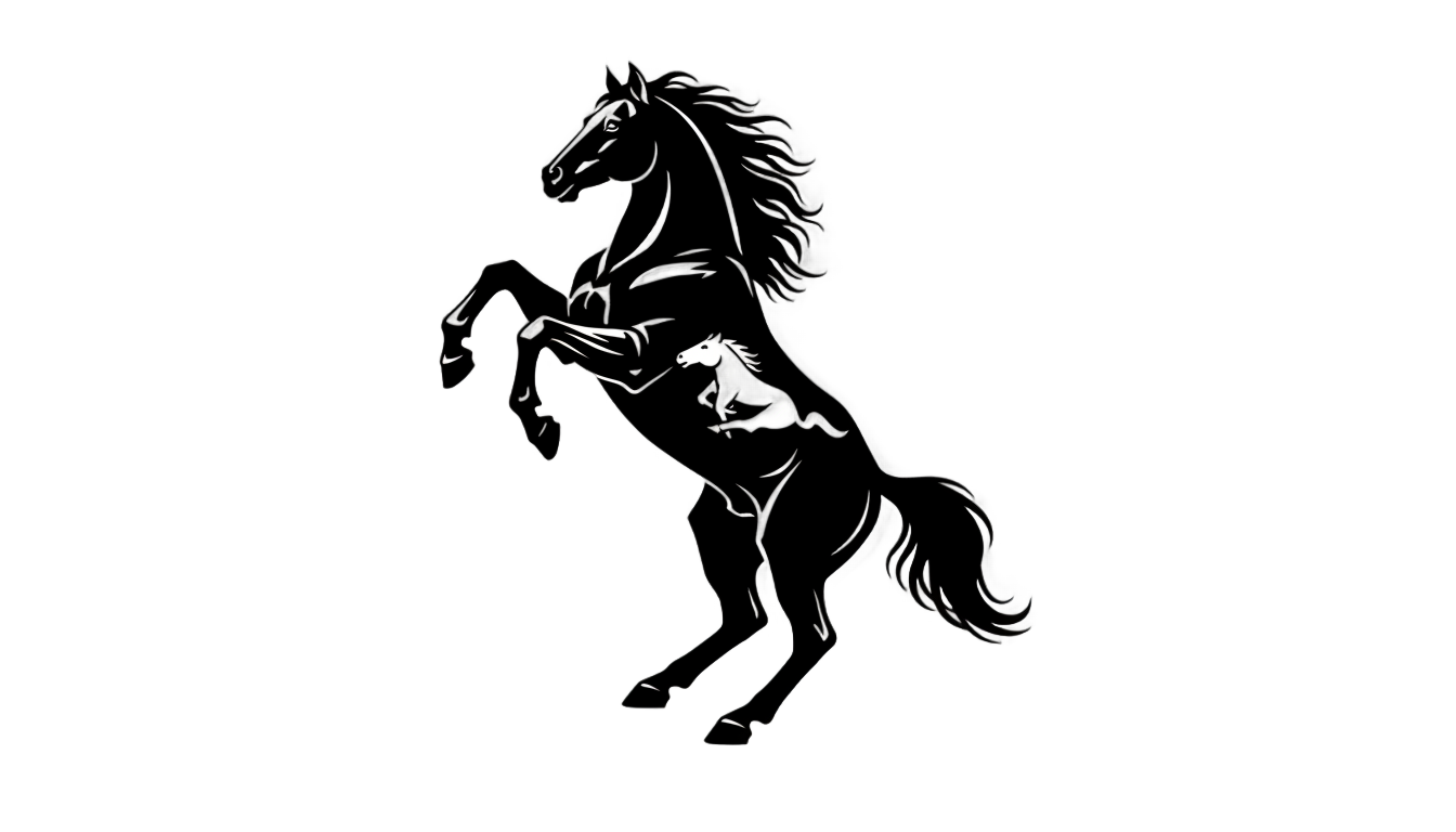mustang horse logo png PNG transparent background
