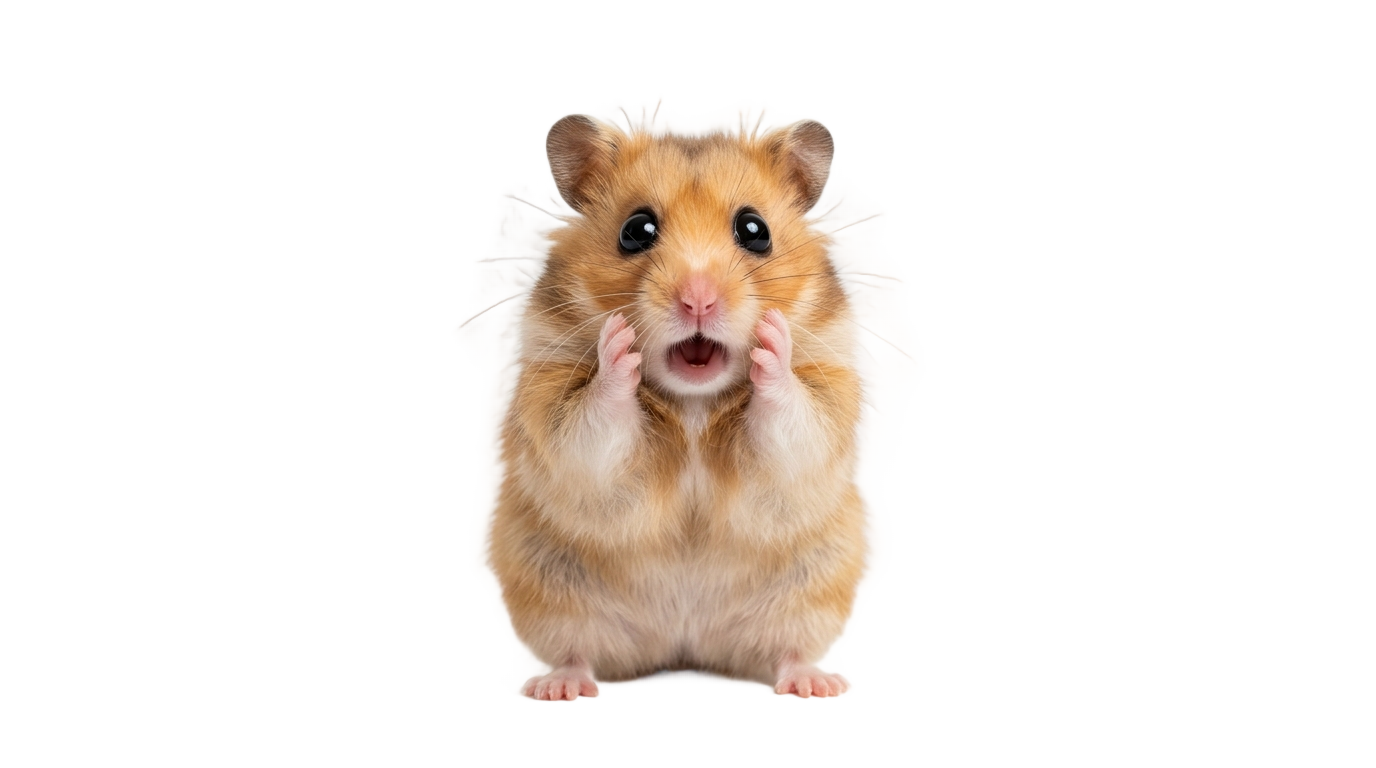 scared hamster meme png PNG transparent background