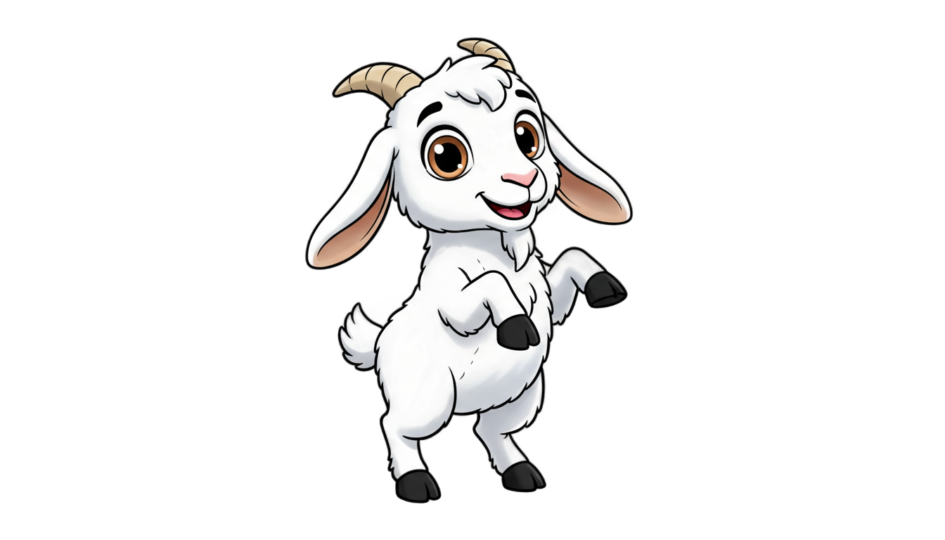 cute goat png PNG transparent background