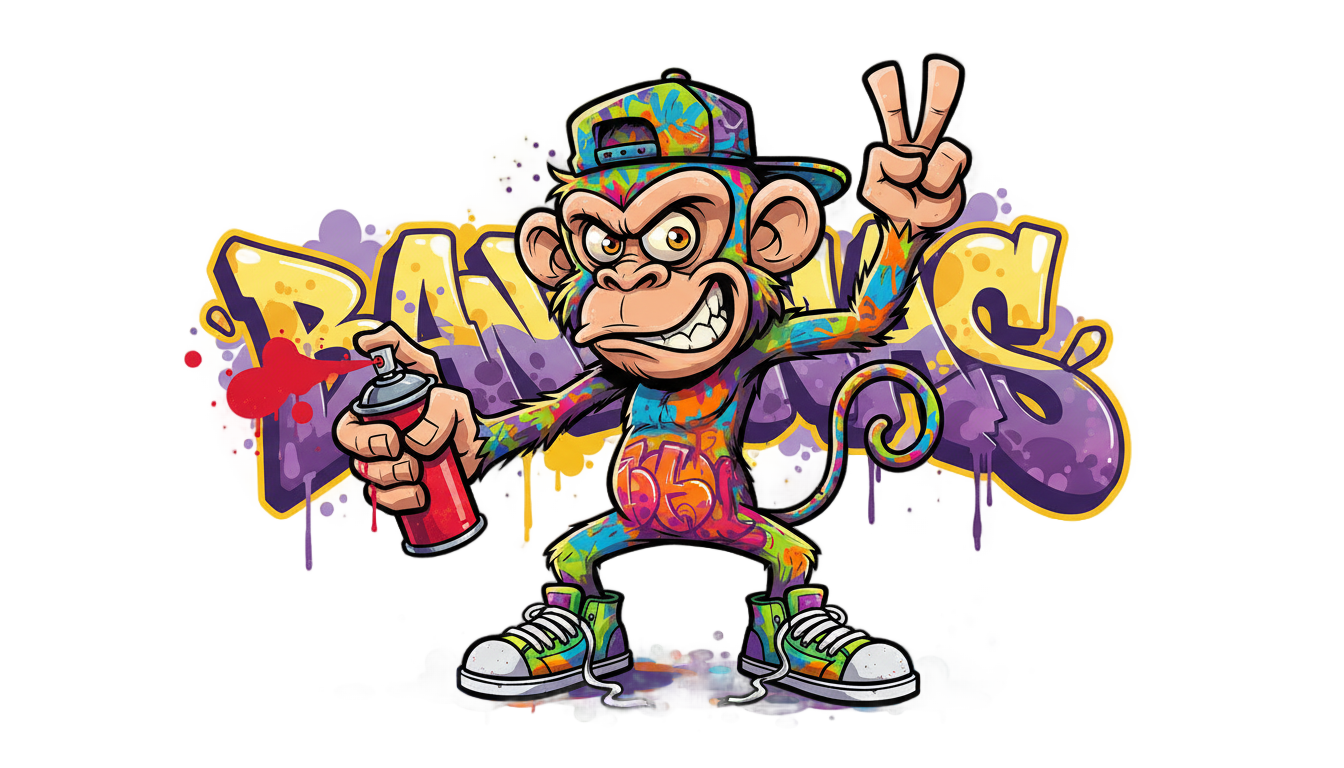 jinx monkey graffiti png PNG transparent background