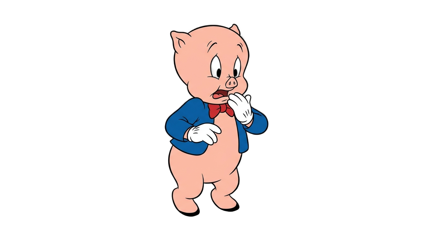 porky pig png PNG transparent background