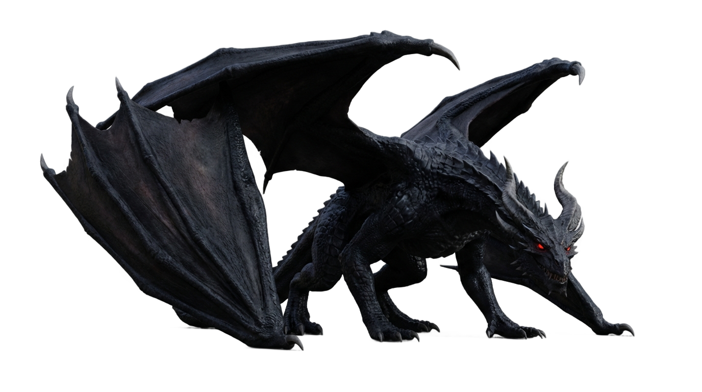 red eyes black dragon png PNG transparent background