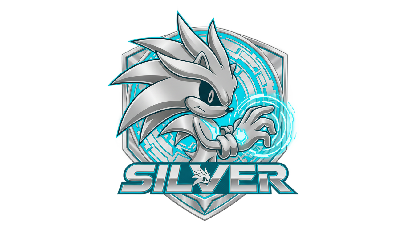 silver the hedgehog logo png PNG transparent background