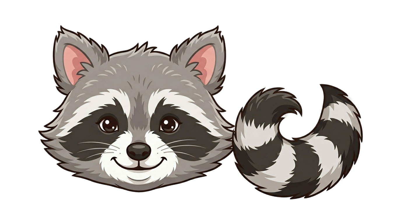raccoon icon png PNG transparent background
